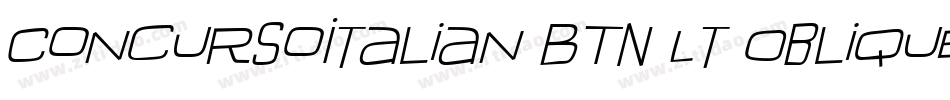 ConcursoItalian BTN Lt Oblique字体转换